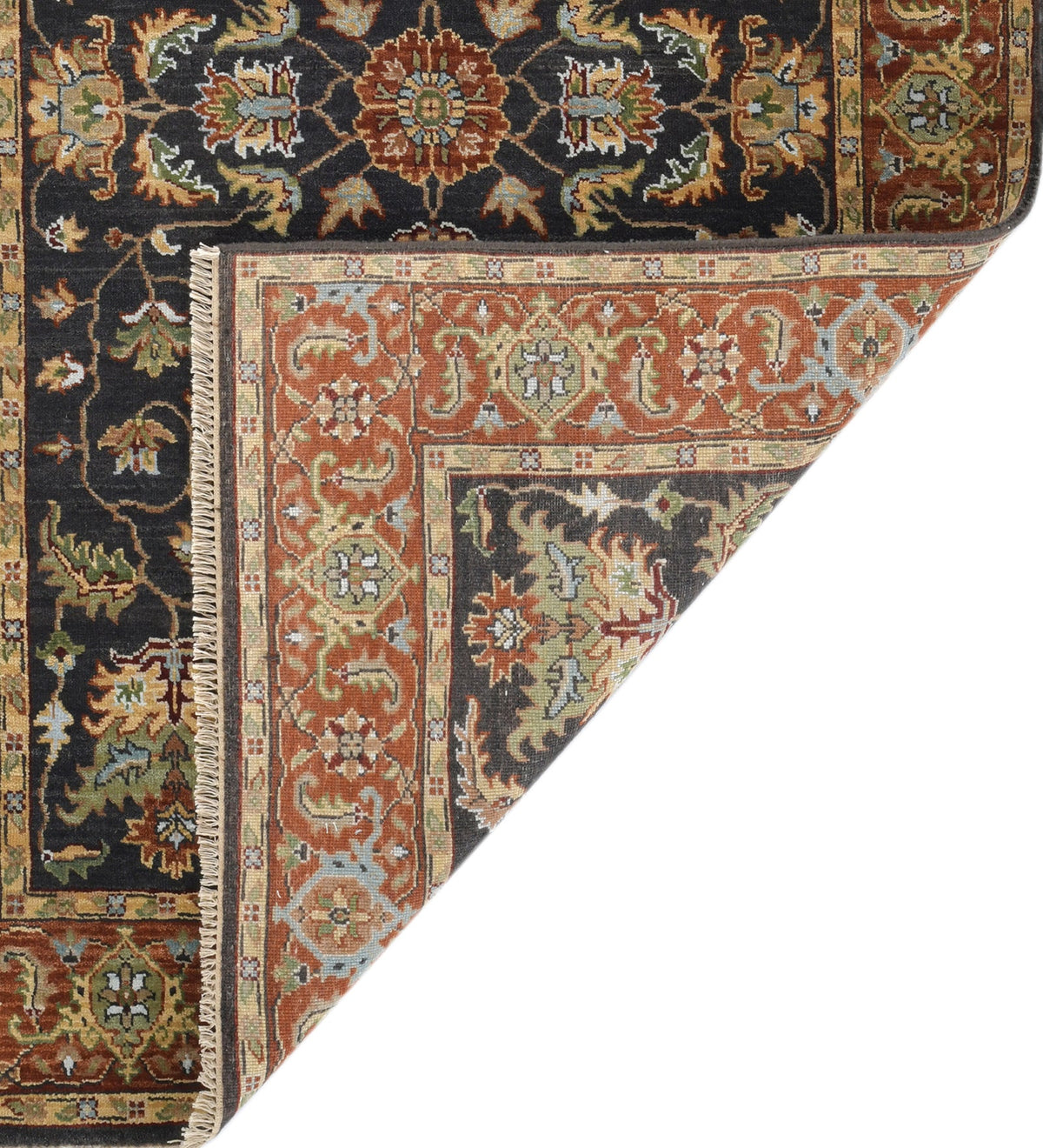Creneau Traditional Pattern Hand Knotted Rectangle Anti-Skid Designer Carpet, Prayer Rug For Office Cabins, Small Living Spaces - 4'x6' Saraswati Global