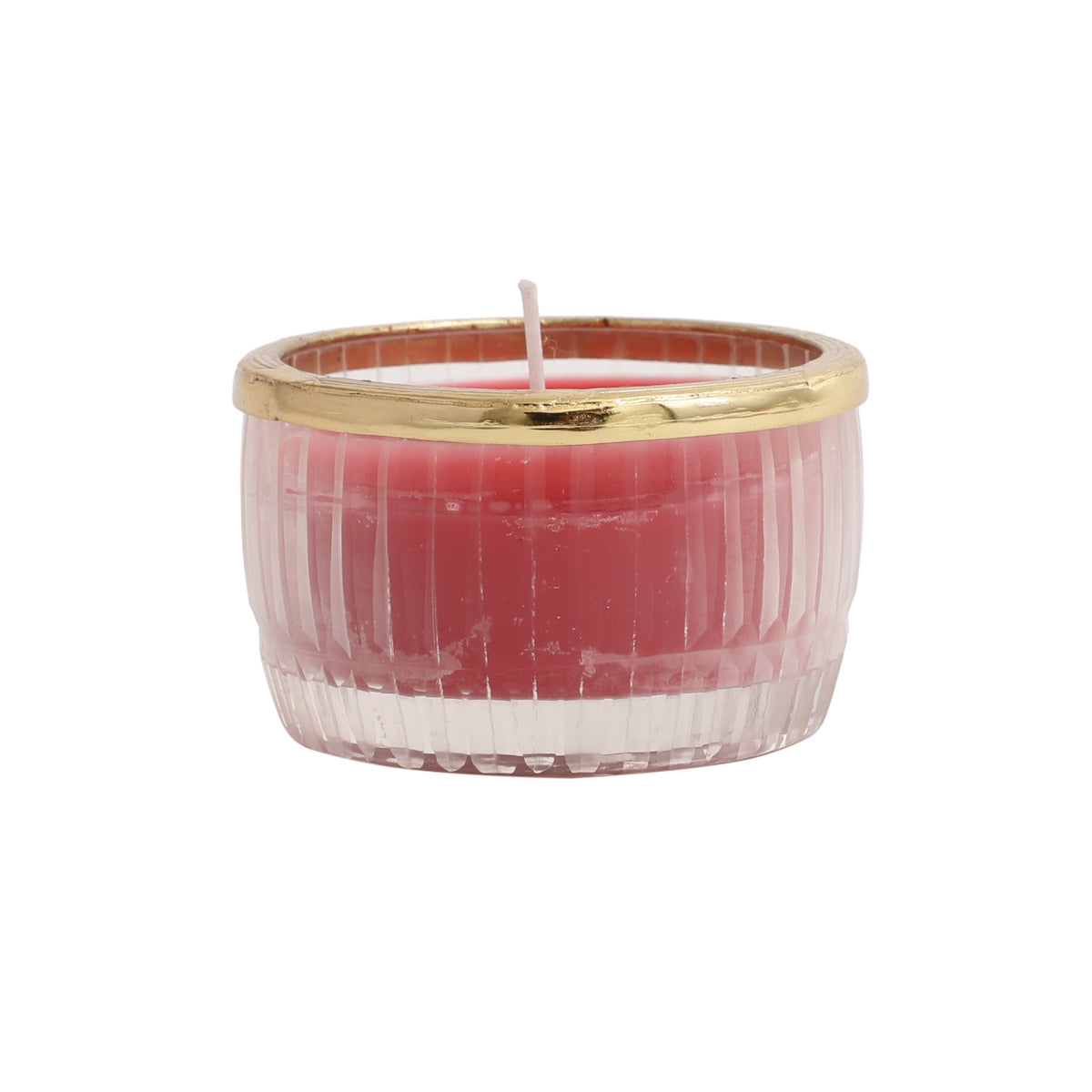 cherry blossom red scented candle glass jar with Golden ring M.M.I. OVERSEAS