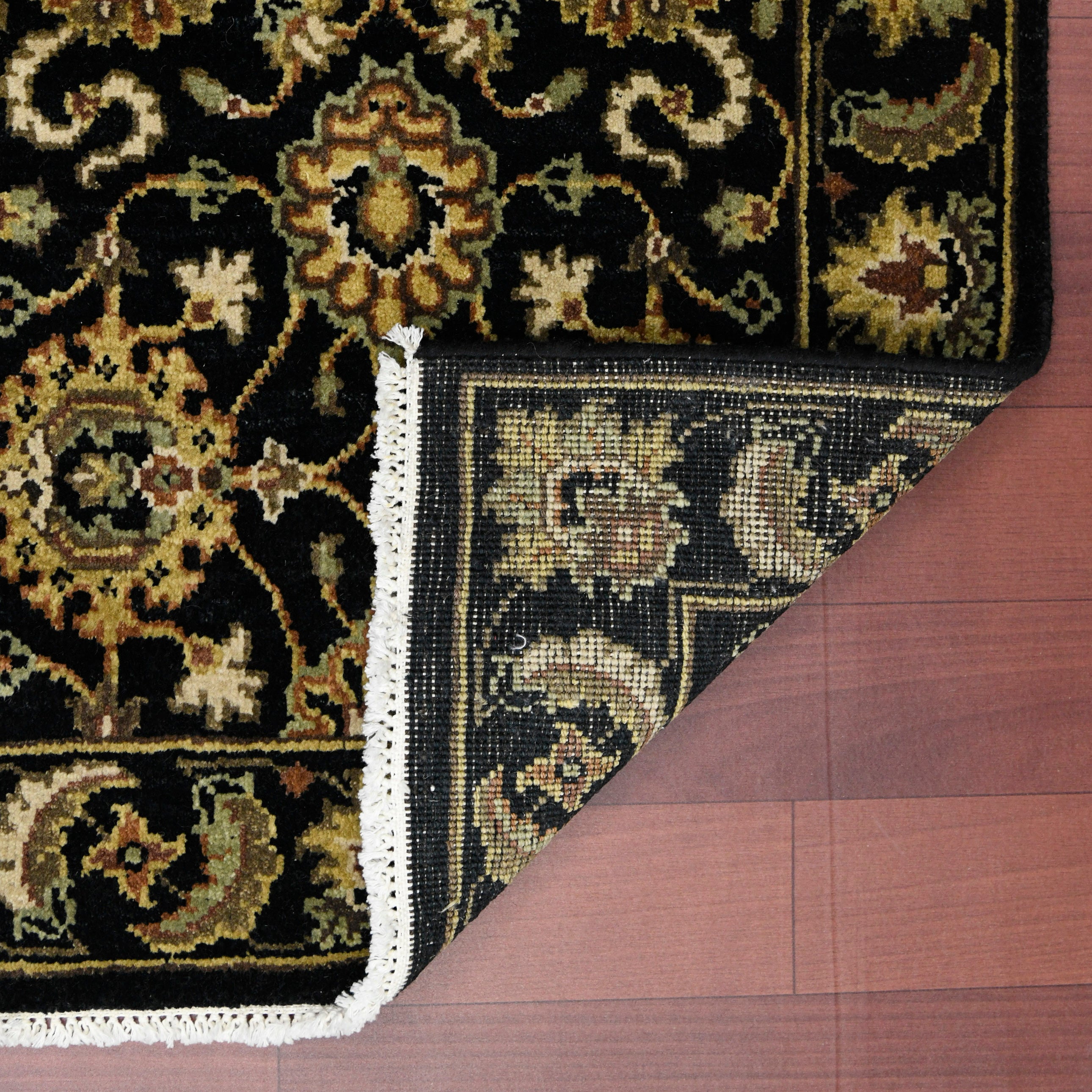 Luxor Classic Pattern Hand Knotted Rectangle Anti-Skid Designer Carpet, Prayer Rug For Office Cabins, Small Living Spaces - 2'X3'