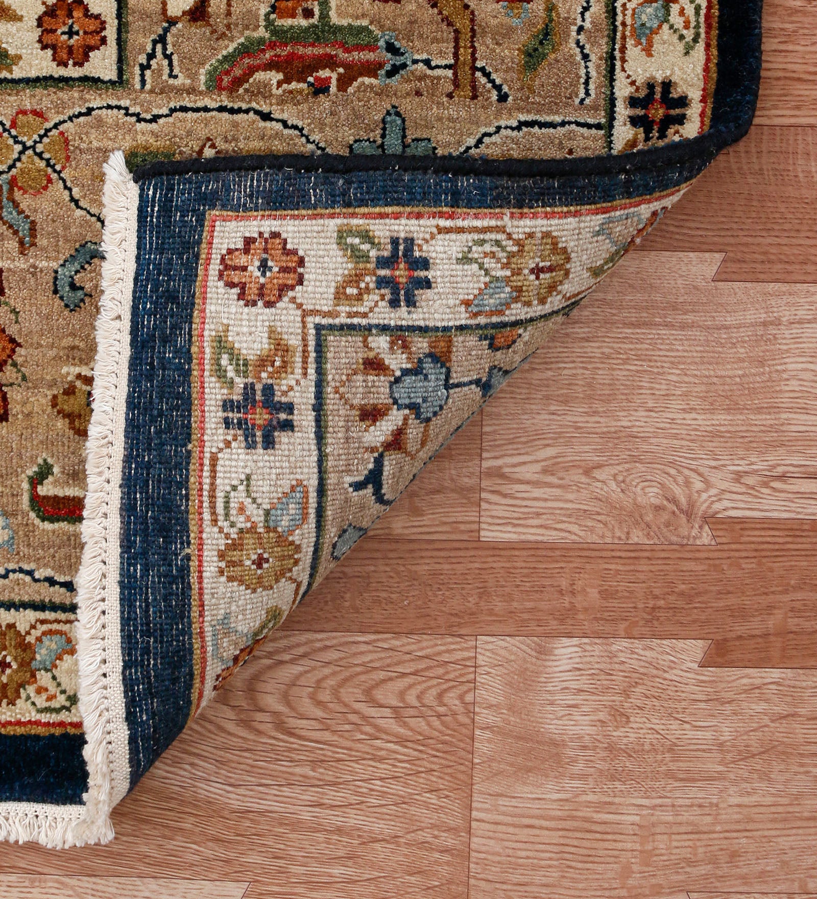 Heritage Classic Pattern Hand Knotted Rectangle Anti-Skid Designer Carpet, Prayer Rug For Office Cabins, Small Living Spaces - 3'X5'