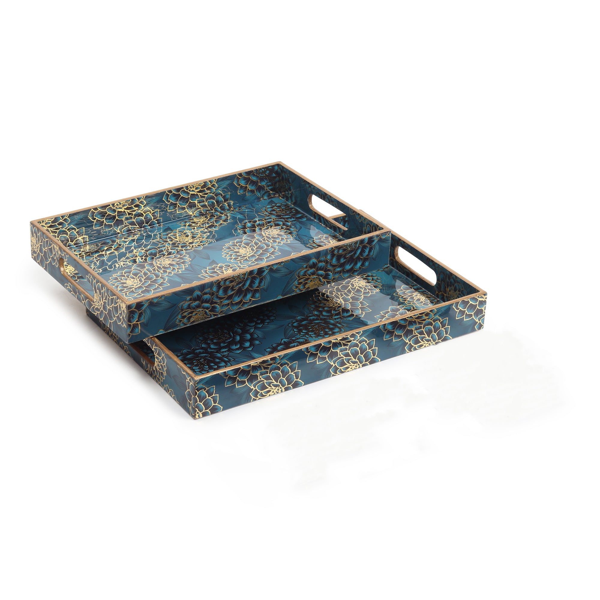 Saphire Wreath Tray Set of 2