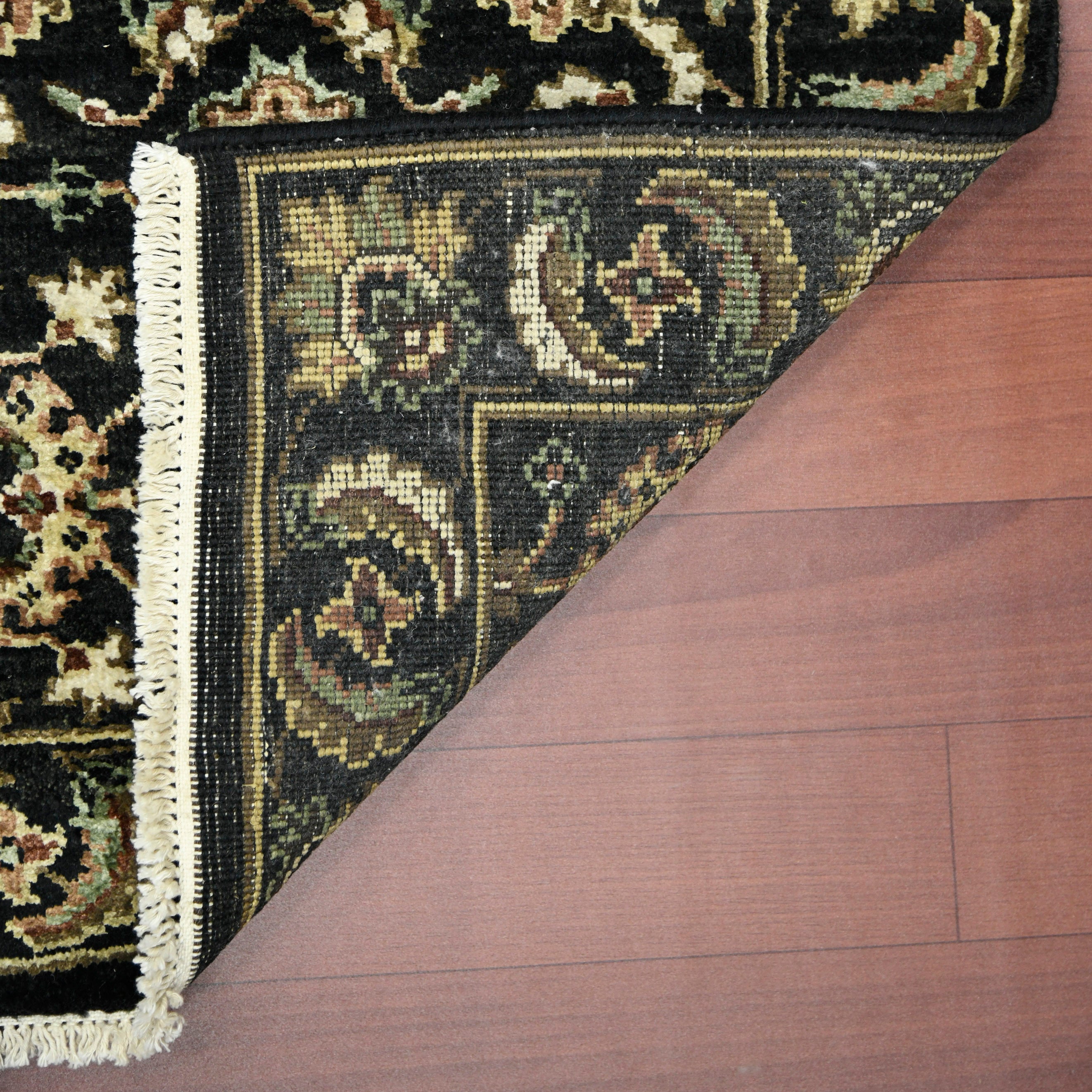 Luxor Classic Pattern Hand Knotted Rectangle Anti-Skid Designer Carpet, Prayer Rug For Office Cabins, Small Living Spaces - 2'X3'