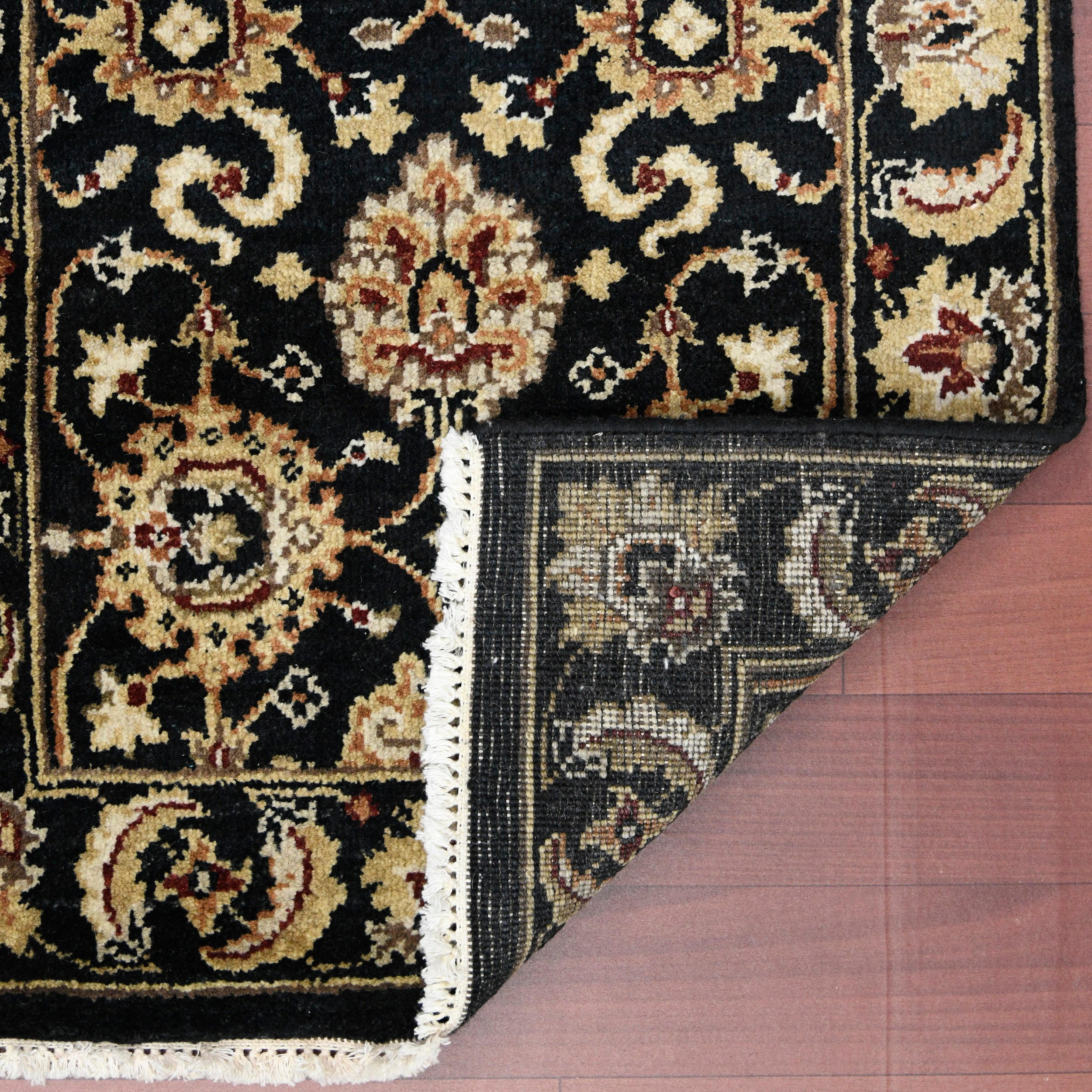 Luxor Classic Pattern Hand Knotted Rectangle Anti-Skid Designer Carpet, Prayer Rug For Office Cabins, Small Living Spaces - 2'X3'