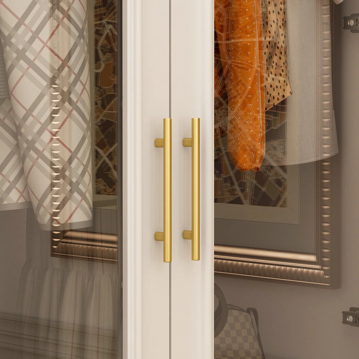 Durable Armoire Spacious Modern Bedroom Wardrobe OUCH CART