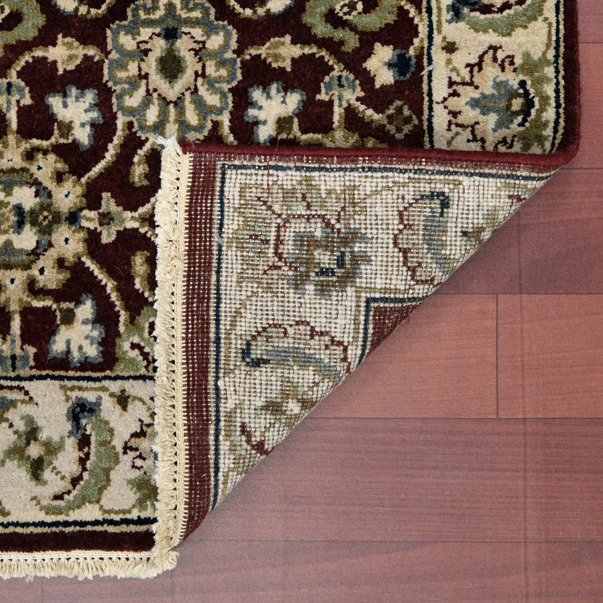 Luxor Classic Pattern Hand Knotted Rectangle Anti-Skid Designer Carpet, Prayer Rug For Office Cabins, Small Living Spaces - 2'X3' Saraswati Global