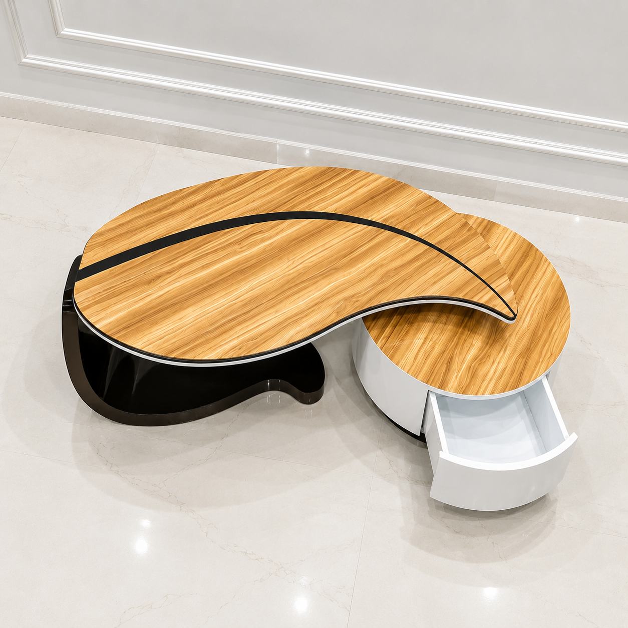 Ouch Cart Modern Designer Coffee Table with Storage Drawer Ouch Cart