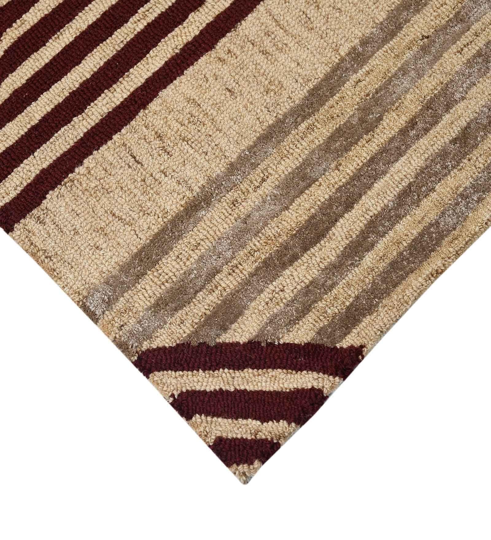 RED ROBIN Wool & Viscose Canyan 5x8 Feet Hand-Tufted Carpet - Rug - Ouch Cart