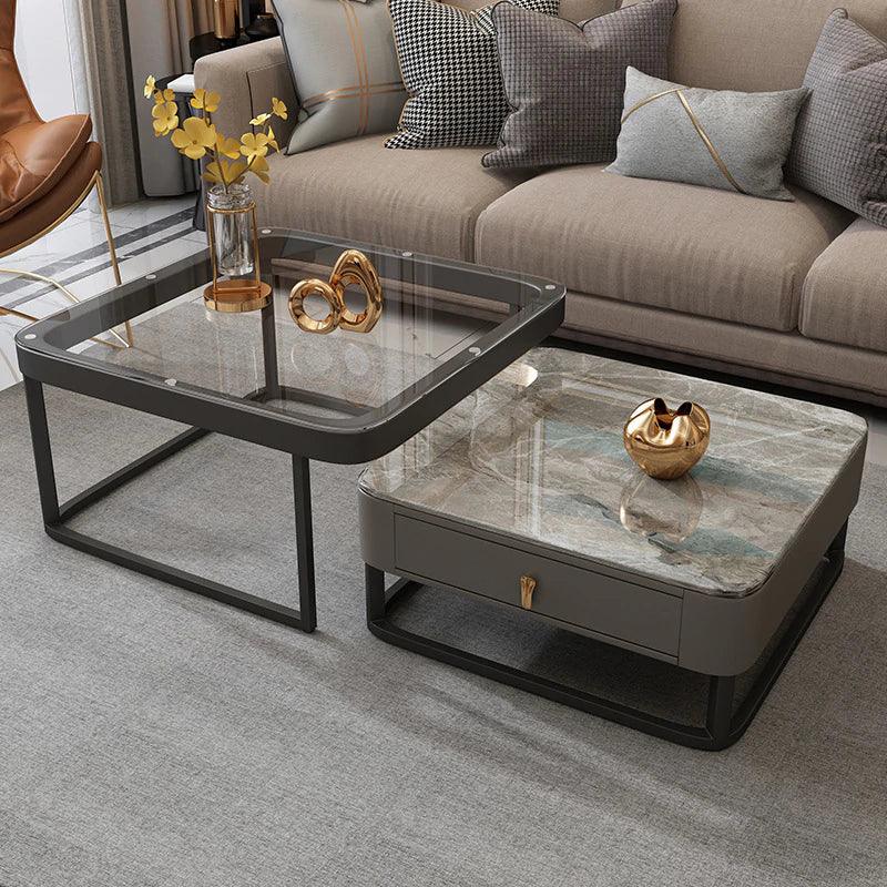 Landaverde coffee table with nested online stools