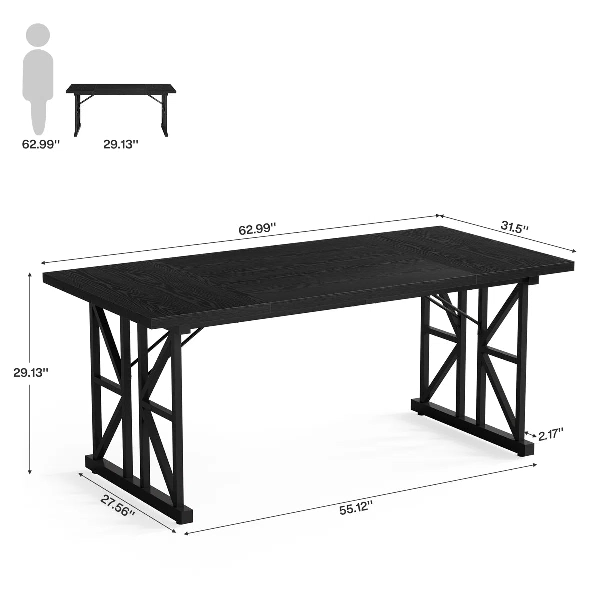 5.3 Ft Conference Table For 4-6 People OUCH CART