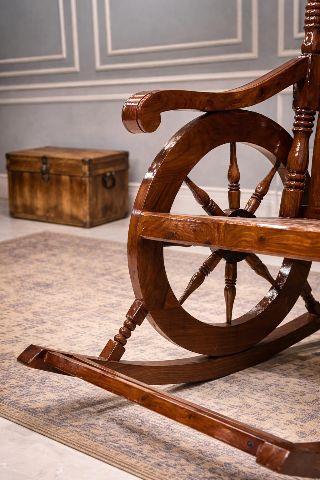 Wooden Rocking Chair Resting Chair Grandpa Rocking Chair Made Of High Quality Wood