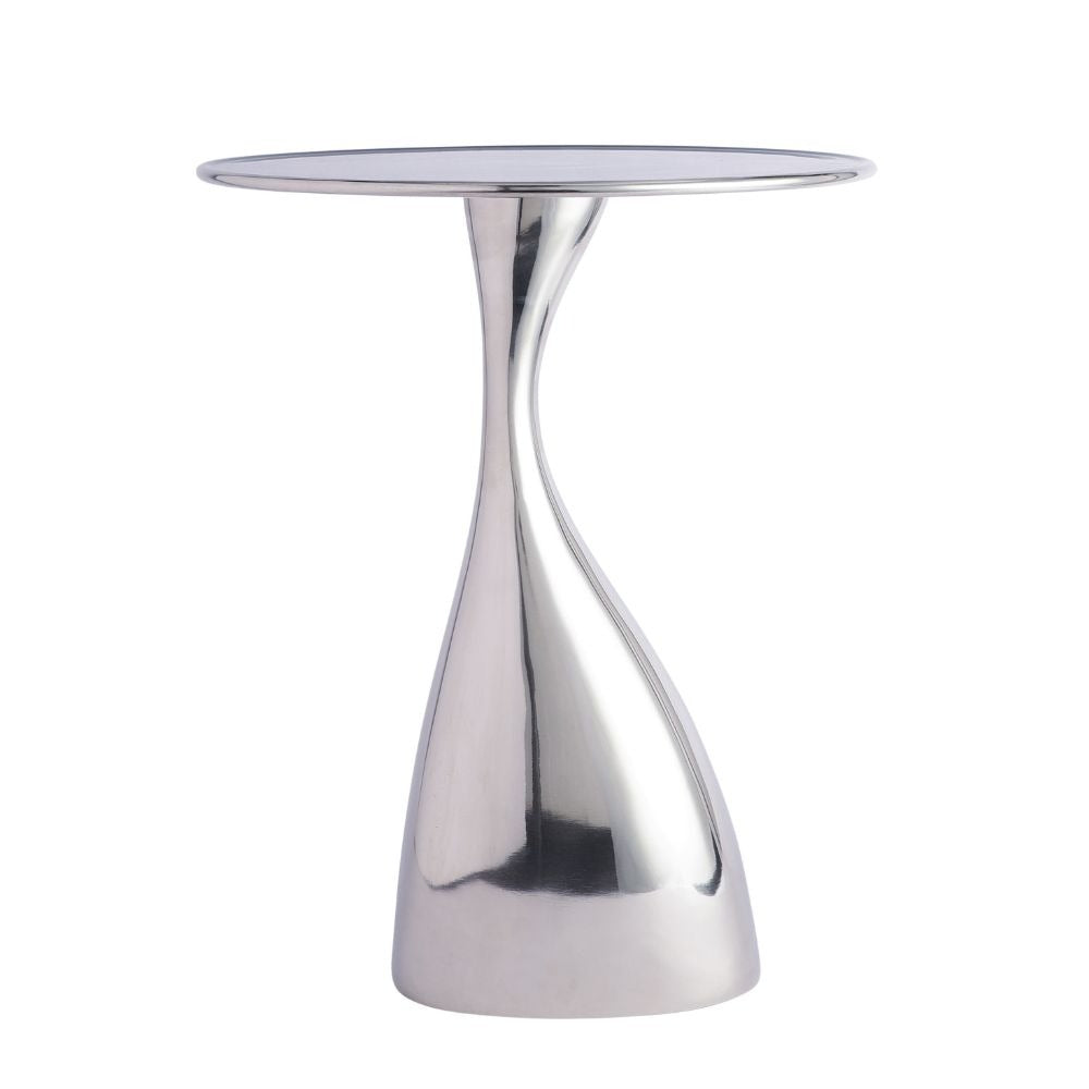 De Maison Decor Ernest Table In Blue Enamel Silver Finish M.M.I. OVERSEAS