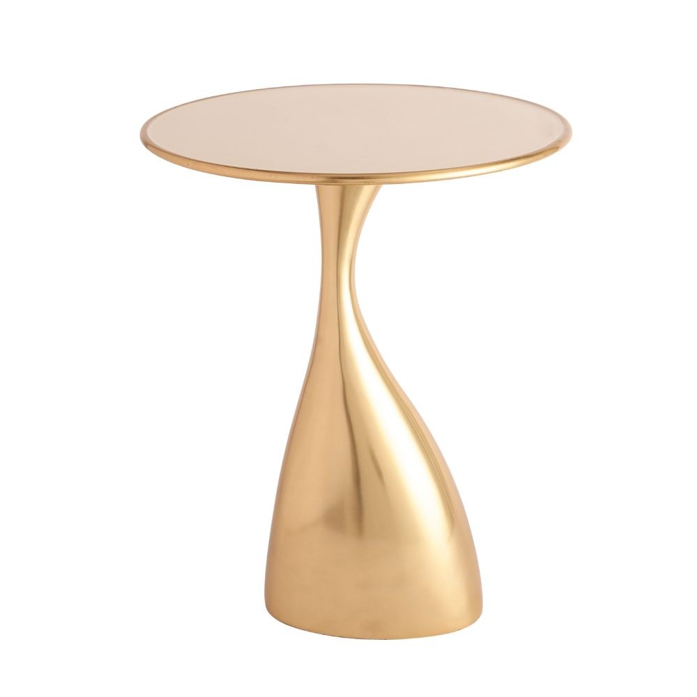 "Ernest Table in Ivroy Enamel Gold Finish "
