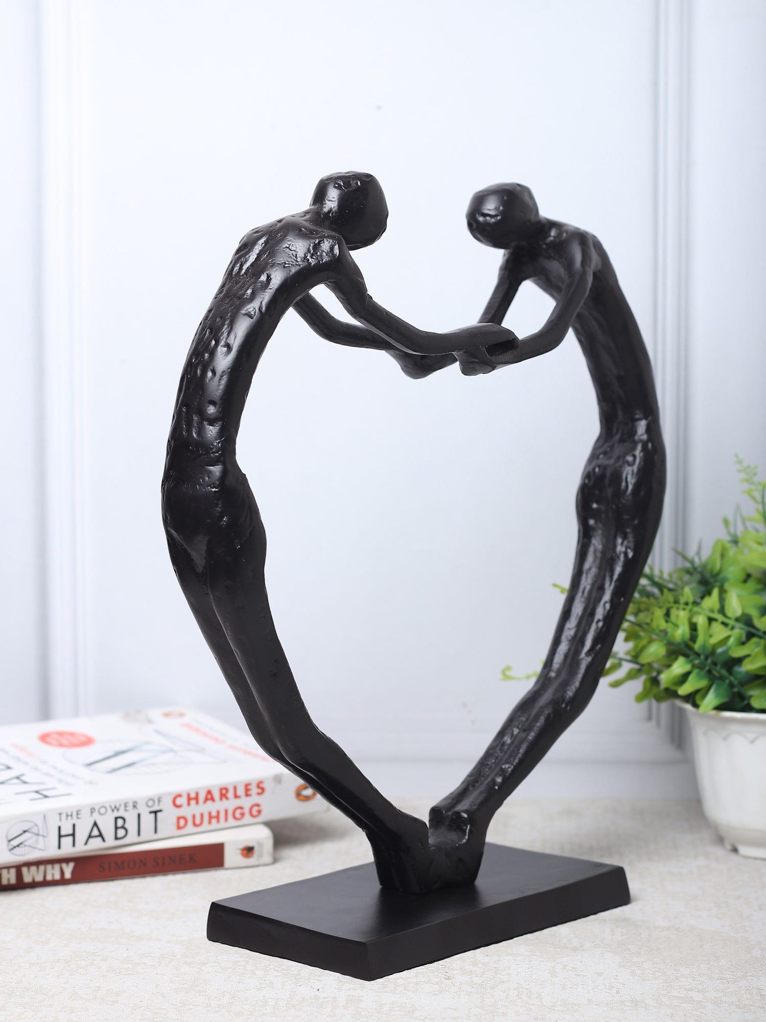 Heartfelt Harmony Sculpture in Black