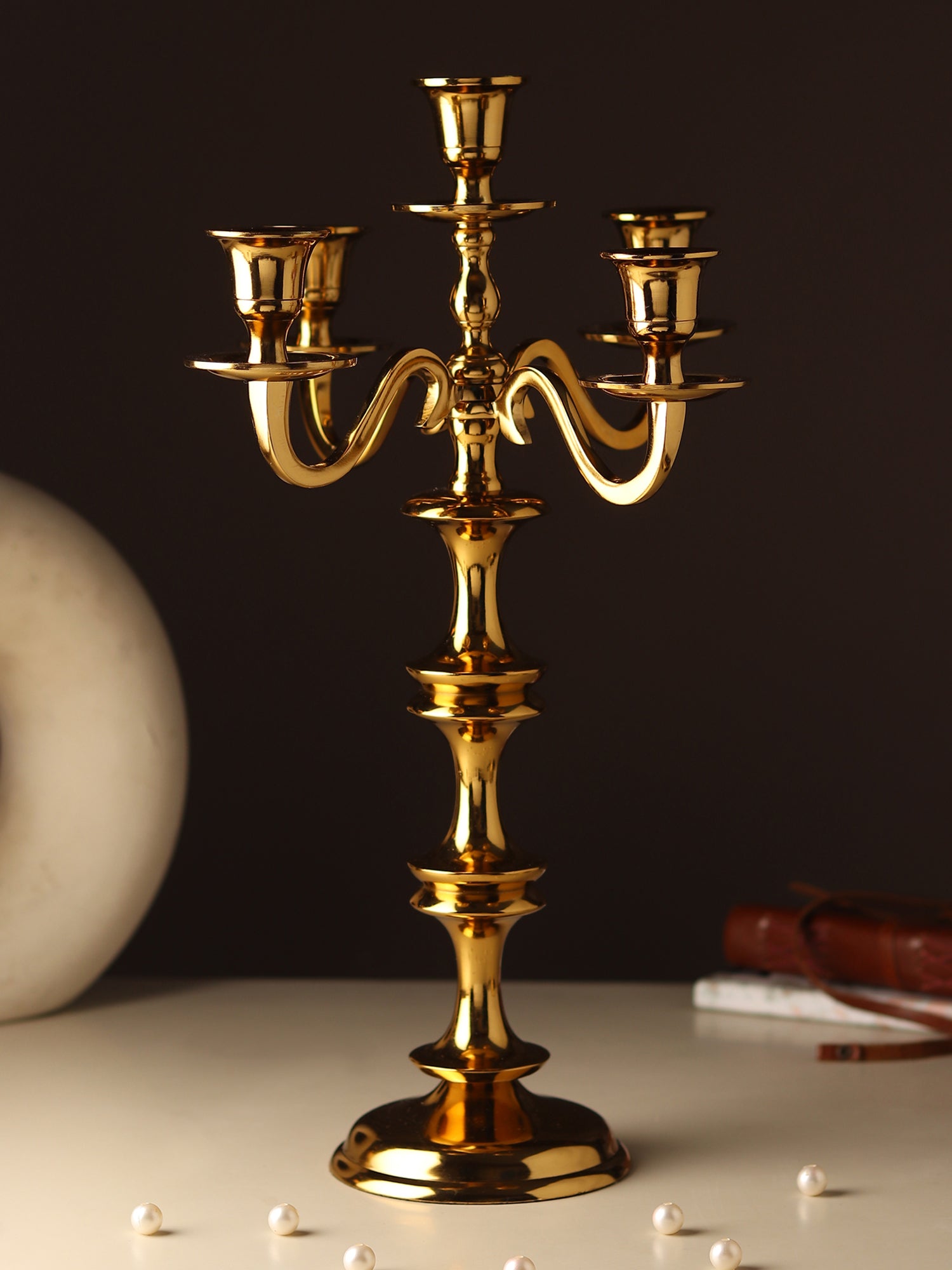 Imperium Grande 5-Arm Gold Candleholder- OUCH CART