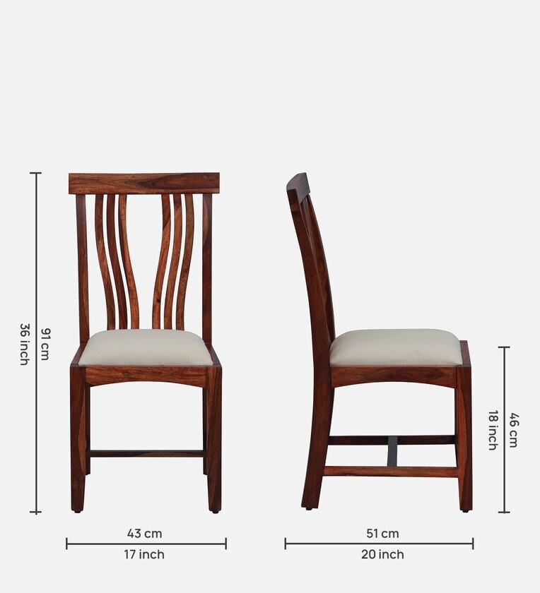 Sheesham Six Seater Dining Set in Honey OakFinish - Ouch Cart
