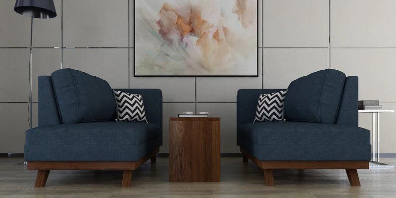 Premium Fabric 2 Seater Sofa in Navy Blue - Ouch Cart