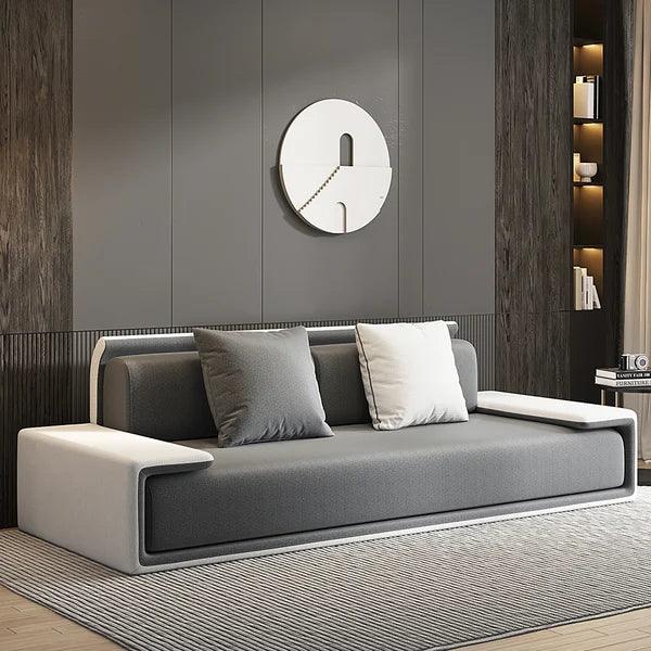 3-Seater Sofa Cotton Linen with Pillows - Ouch Cart