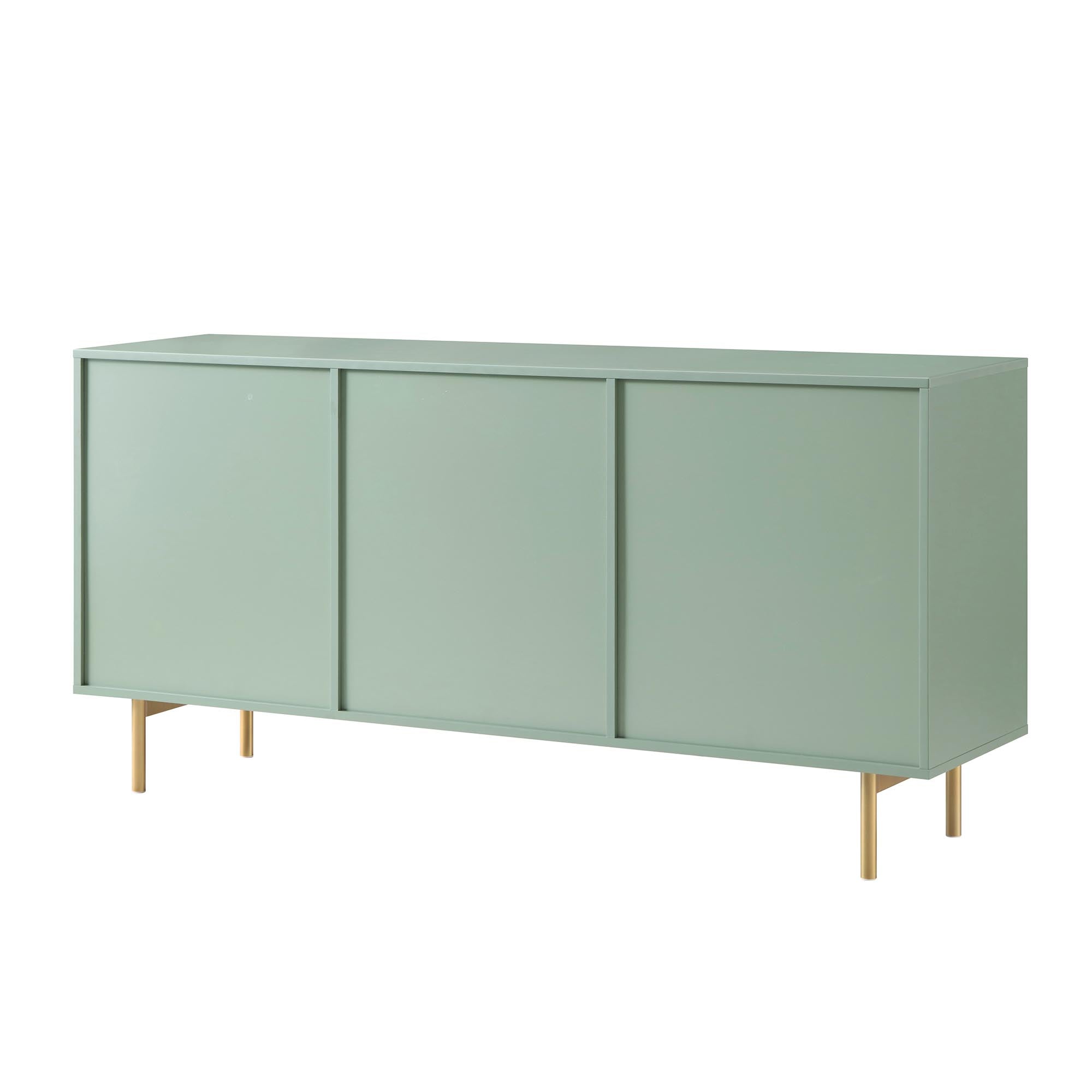 Modern Fluted Sideboard Cabinet with Drawers & Storage