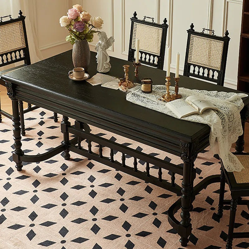 5 - Piece Solid Wood Trestle Dining Set Ouch Cart
