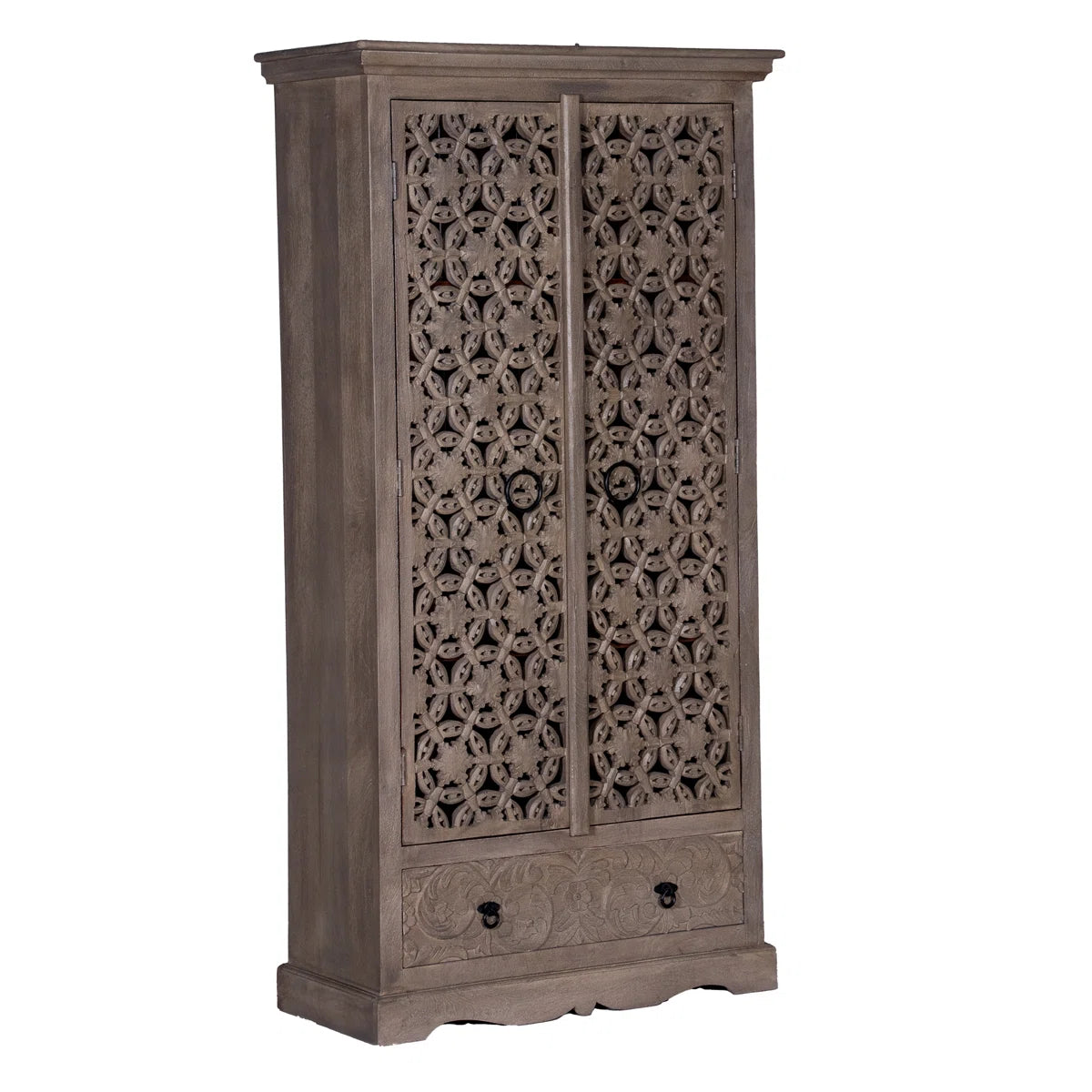 Sargeant Bedroom Armoire Solid Wood Wardrobe Large Storage Space-OUCH CART | Wardrobe