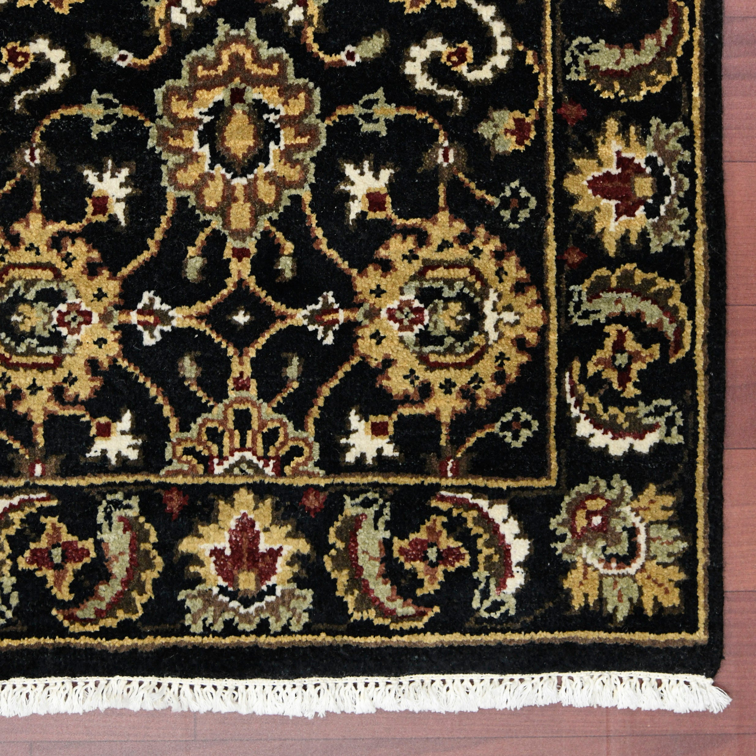 Luxor Classic Pattern Hand Knotted Rectangle Anti-Skid Designer Carpet, Prayer Rug For Office Cabins, Small Living Spaces - 2'X3'