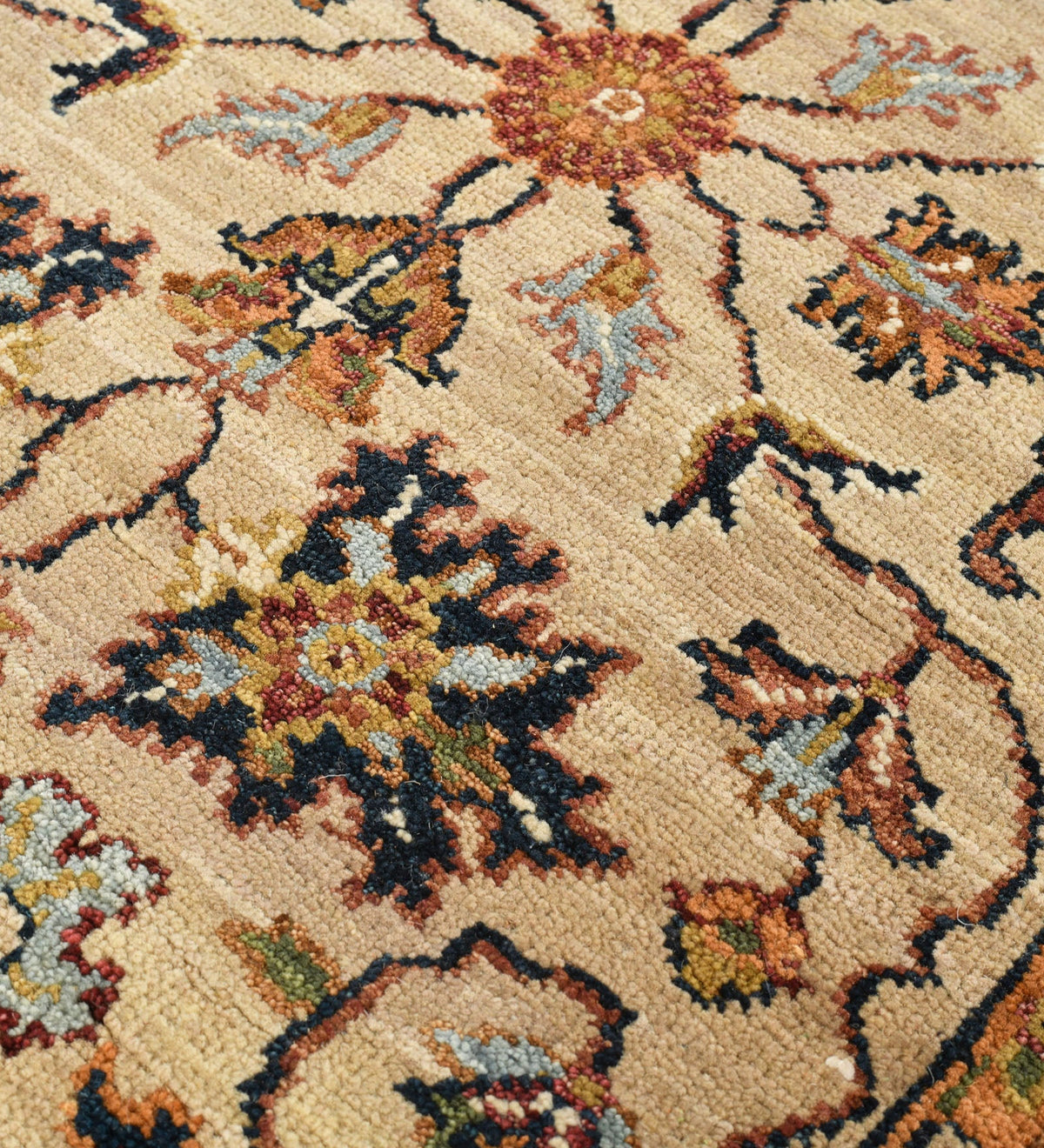 Heritage Classic Pattern Hand Knotted Rectangle Anti-Skid Designer Carpet, Prayer Rug For Office Cabins, Small Living Spaces - 2.6"X12' Saraswati Global