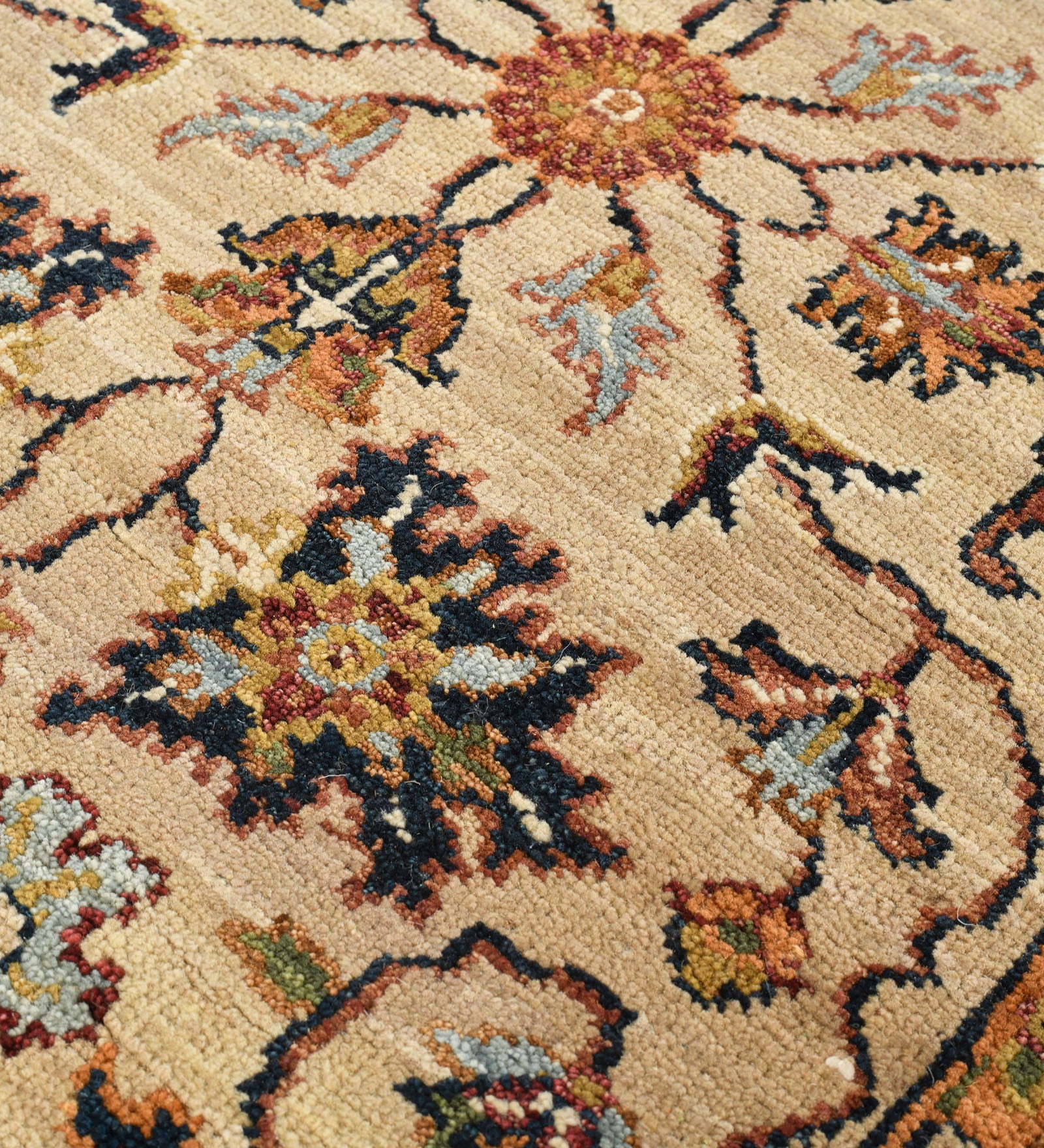 Heritage Classic Pattern Hand Knotted Rectangle Anti-Skid Designer Carpet, Prayer Rug For Office Cabins, Small Living Spaces - 2.6"X12'