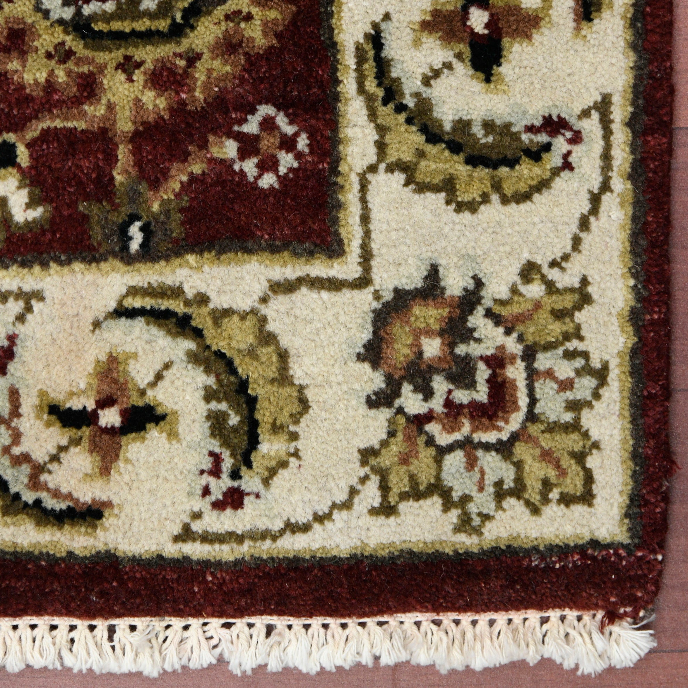 Luxor Classic Pattern Hand Knotted Rectangle Anti-Skid Designer Carpet, Prayer Rug For Office Cabins, Small Living Spaces - 2'X3'