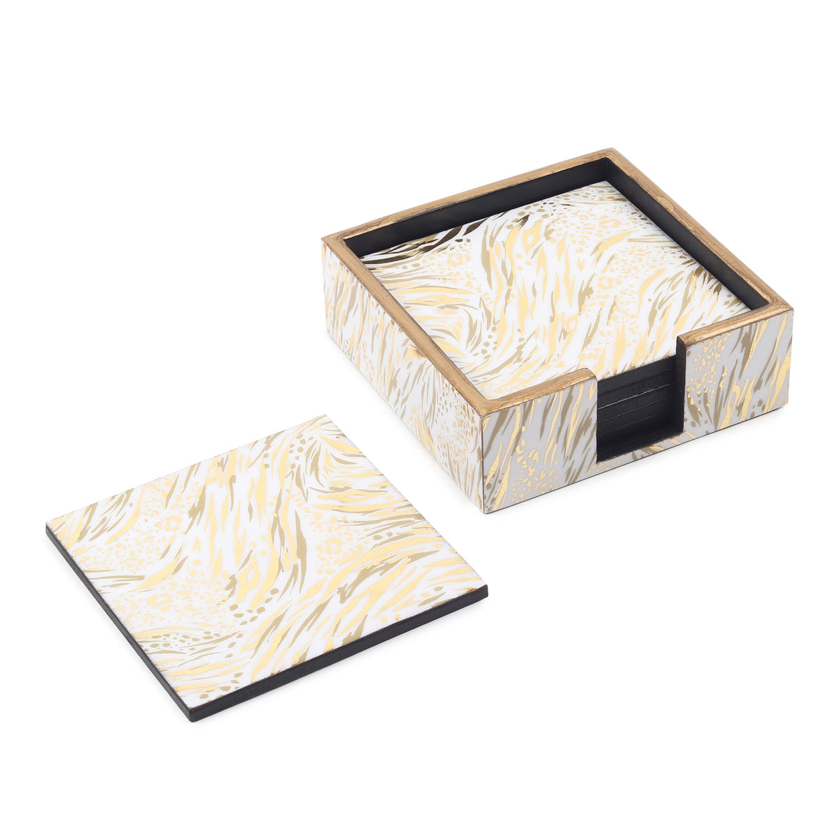 Zivra Gold Coaster Set of 4 M.M.I. OVERSEAS