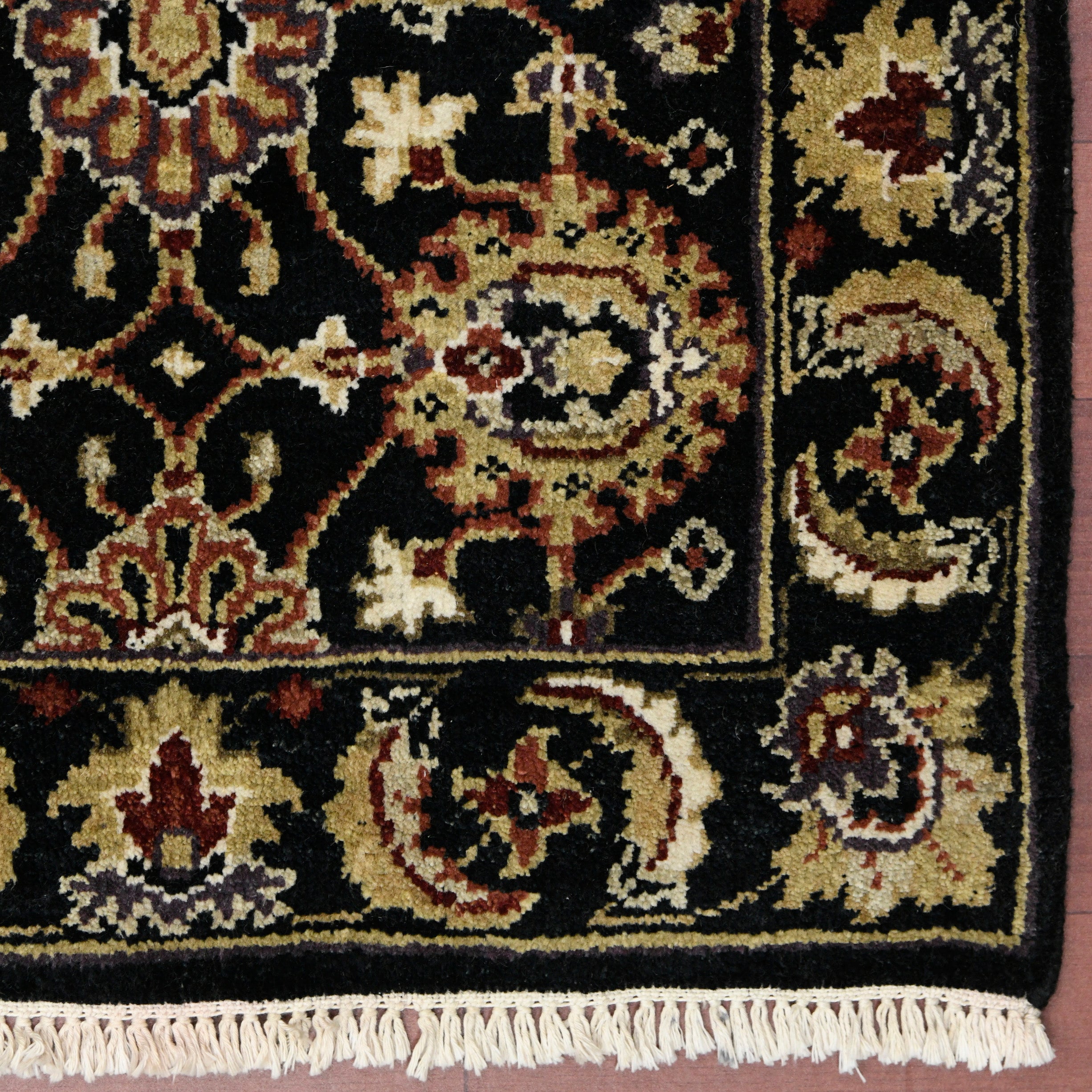 Luxor Classic Pattern Hand Knotted Rectangle Anti-Skid Designer Carpet, Prayer Rug For Office Cabins, Small Living Spaces - 2'X3'