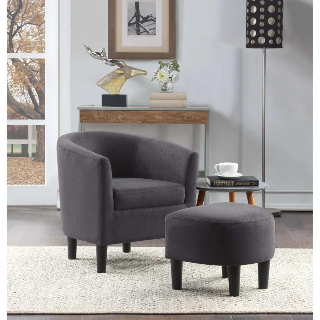 pitts accent chair with ottoman - Ouch Cart