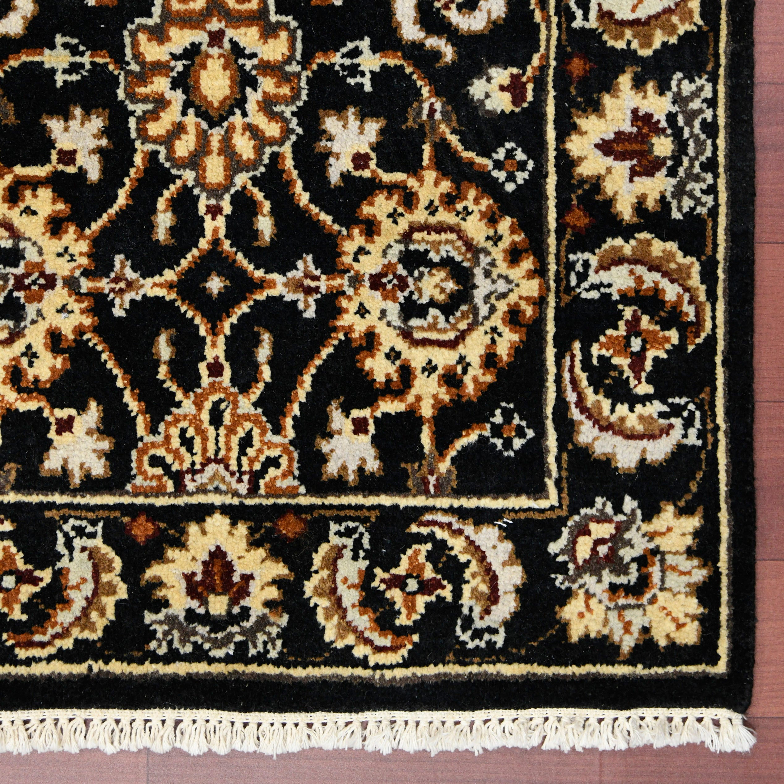 Luxor Classic Pattern Hand Knotted Rectangle Anti-Skid Designer Carpet, Prayer Rug For Office Cabins, Small Living Spaces - 2'X3'