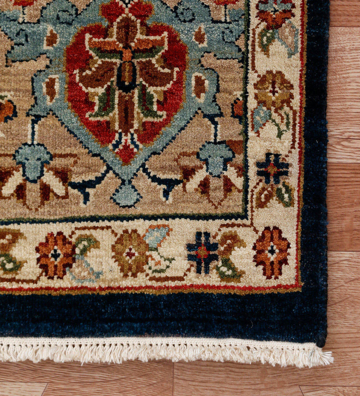 Heritage Classic Pattern Hand Knotted Rectangle Anti-Skid Designer Carpet, Prayer Rug For Office Cabins, Small Living Spaces - 3'X5' Saraswati Global