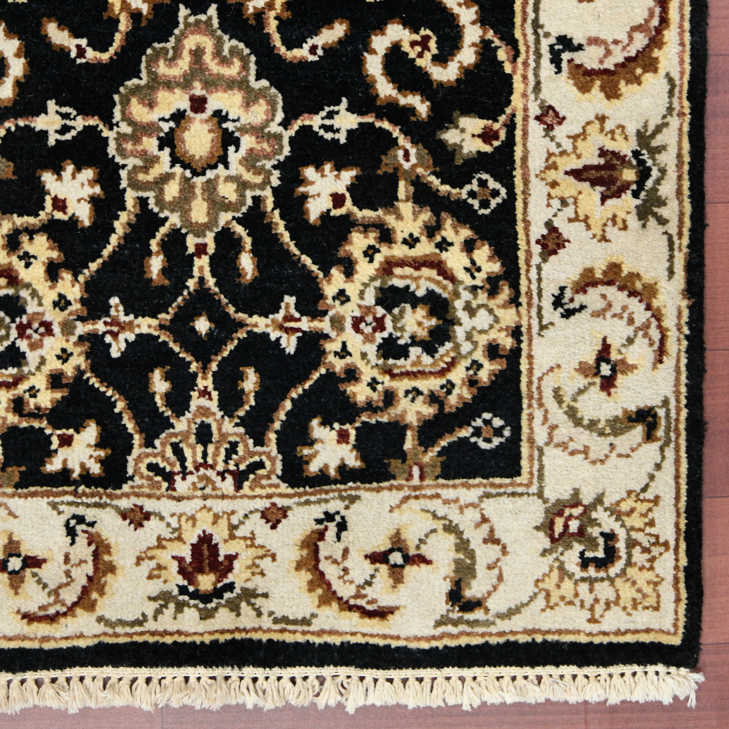 Luxor Classic Pattern Hand Knotted Rectangle Anti-Skid Designer Carpet, Prayer Rug For Office Cabins, Small Living Spaces - 2'X3'