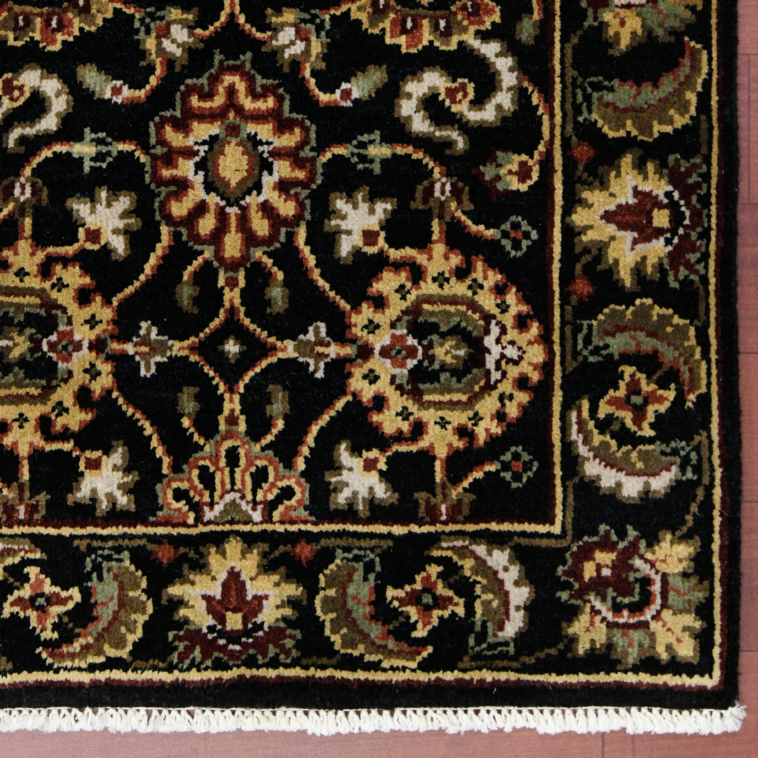 Luxor Classic Pattern Hand Knotted Rectangle Anti-Skid Designer Carpet, Prayer Rug For Office Cabins, Small Living Spaces - 2'X3' Saraswati Global