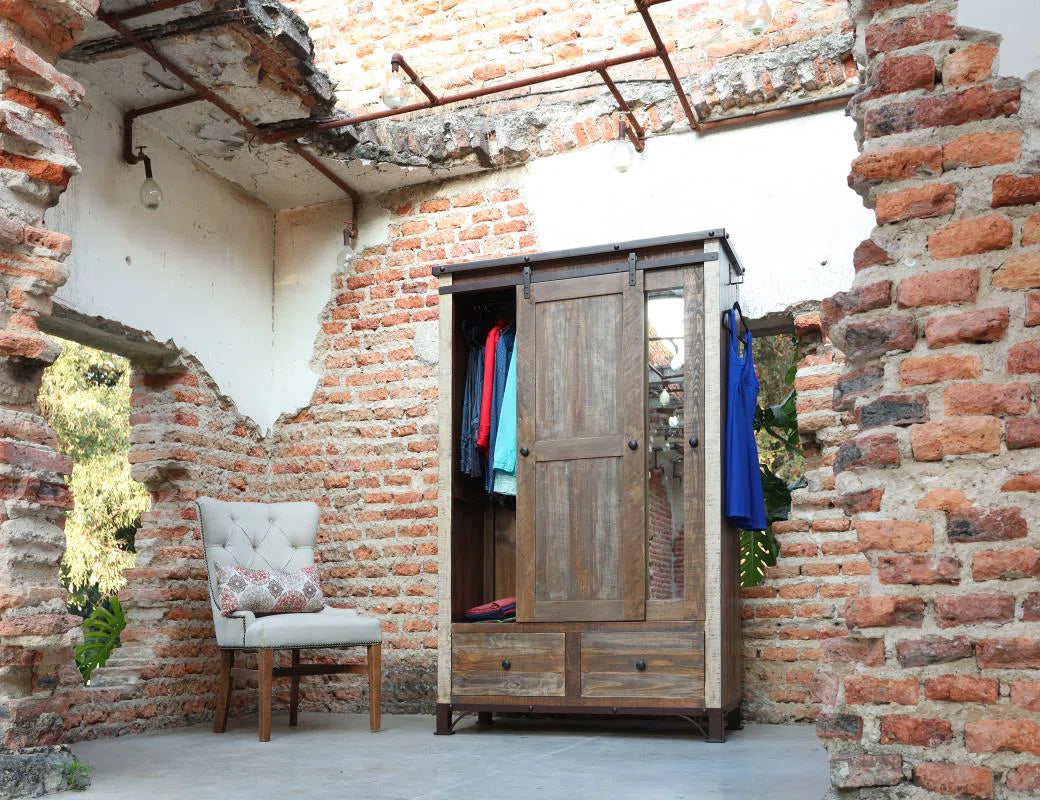 Dodge Solid Wood Wardrobe Armoire – Classic Bedroom Storage Cabinet-OUCH CART | Wardrobe