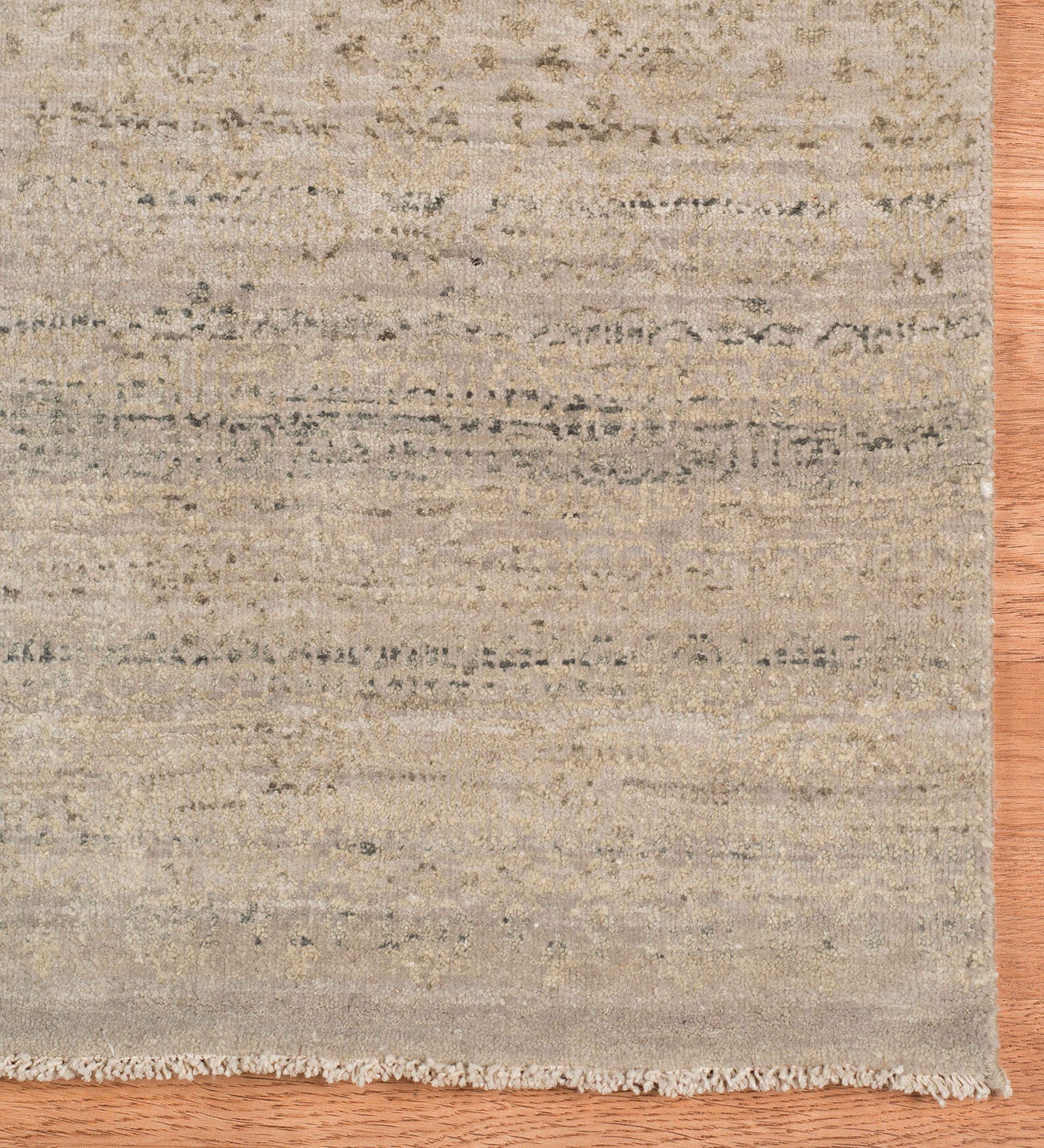 Pearl Transitional Pattern Hand Knotted Rectangle Anti-Skid Designer Carpet, Prayer Rug For Office Cabins, Small Living Spaces - 2'X3'