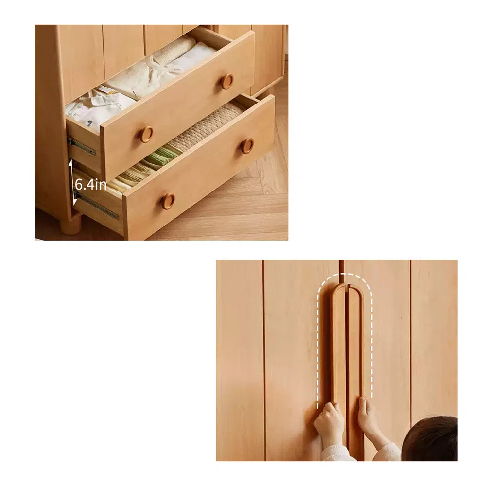 Minimalist European Retro Wardrobe Elegant Bedroom Organization Solution-OUCH CART | Wardrobe