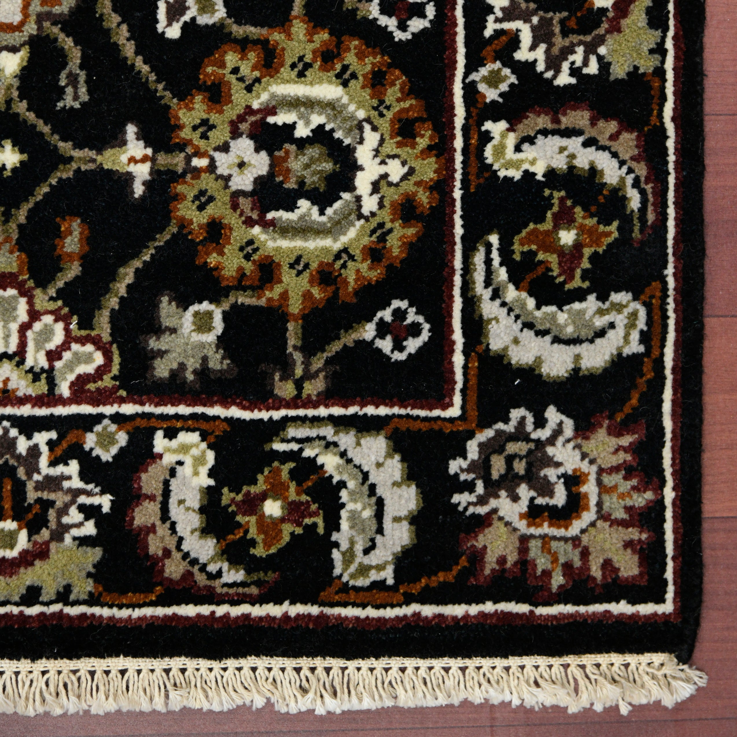 Luxor Classic Pattern Hand Knotted Rectangle Anti-Skid Designer Carpet, Prayer Rug For Office Cabins, Small Living Spaces - 2'X3' Saraswati Global