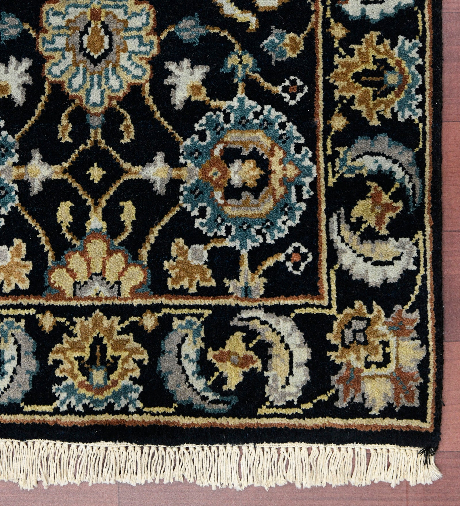 Luxor Classic Pattern Hand Knotted Rectangle Anti-Skid Designer Carpet, Prayer Rug For Office Cabins, Small Living Spaces - 2'X3'