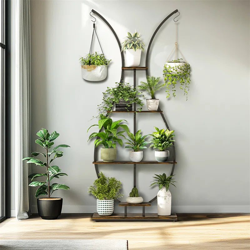 5 Tier Plant Stand Vase-Shape Indoor Patio Plant Display Shelf
