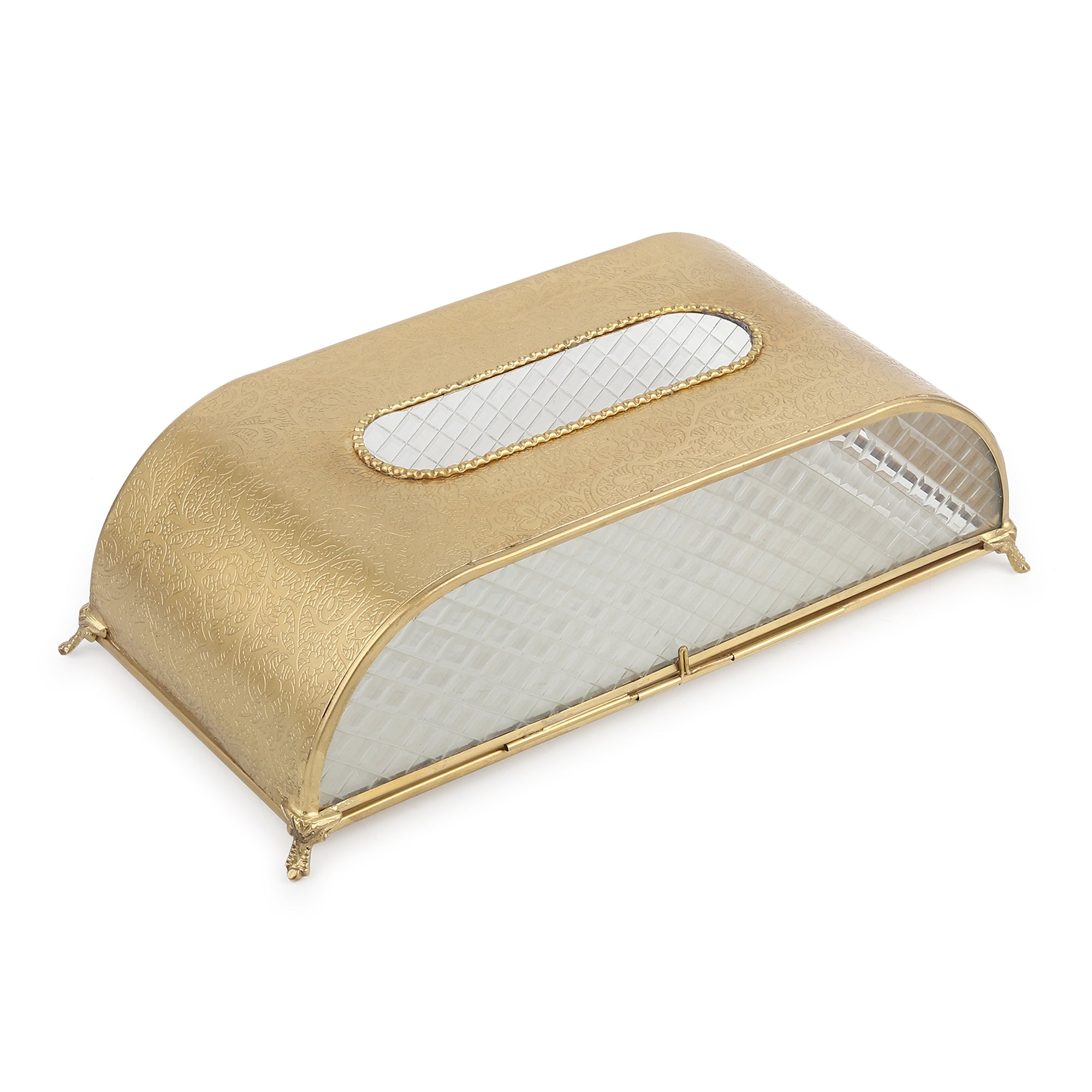 Sleek Slant Diamond Crystal Tissue Holder M.M.I. OVERSEAS