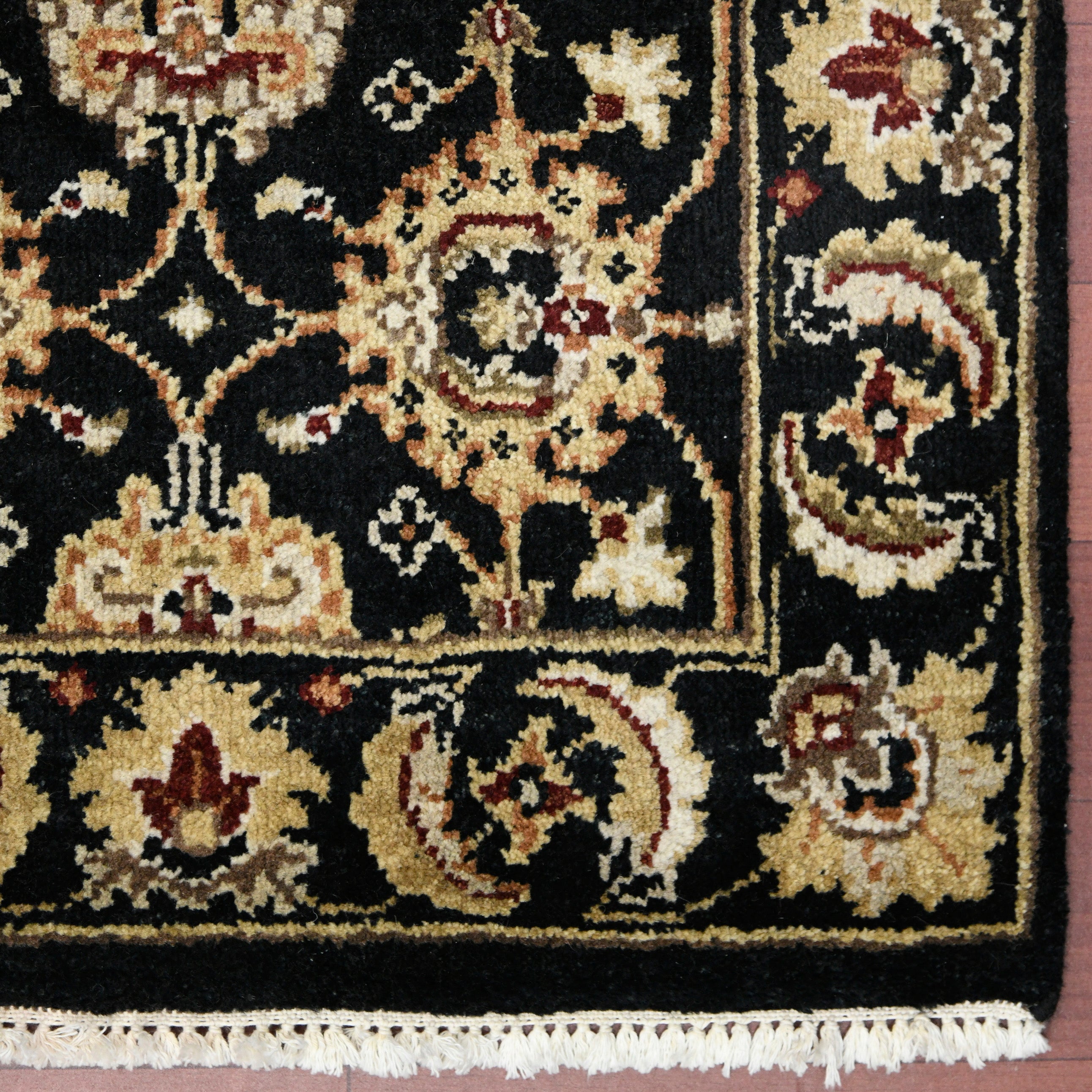 Luxor Classic Pattern Hand Knotted Rectangle Anti-Skid Designer Carpet, Prayer Rug For Office Cabins, Small Living Spaces - 2'X3'