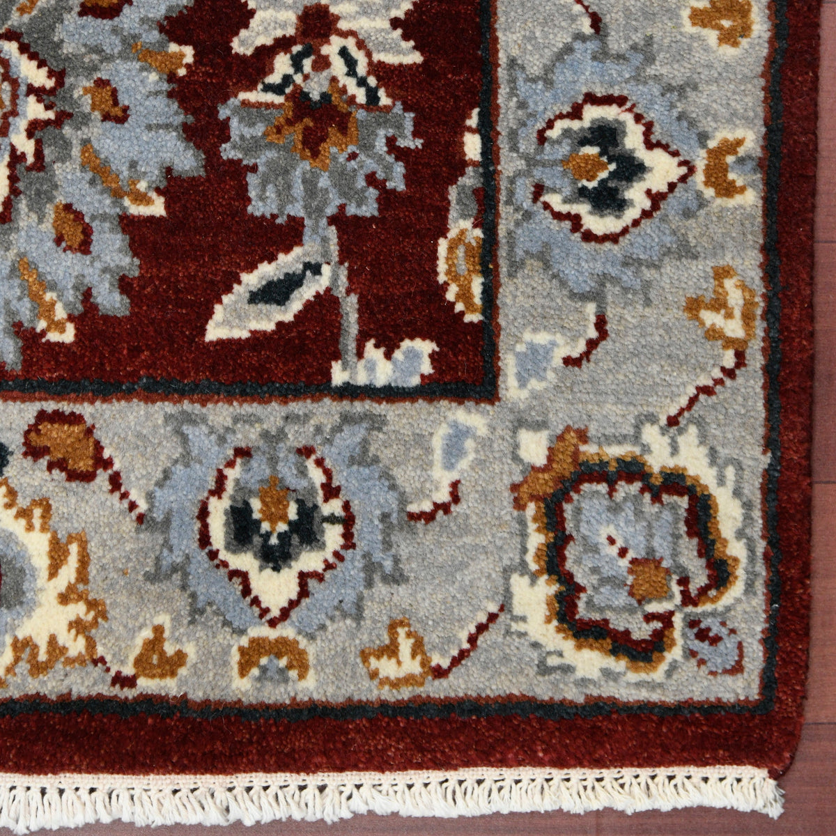 Luxor Classic Pattern Hand Knotted Rectangle Anti-Skid Designer Carpet, Prayer Rug For Office Cabins, Small Living Spaces - 2'X3' Saraswati Global