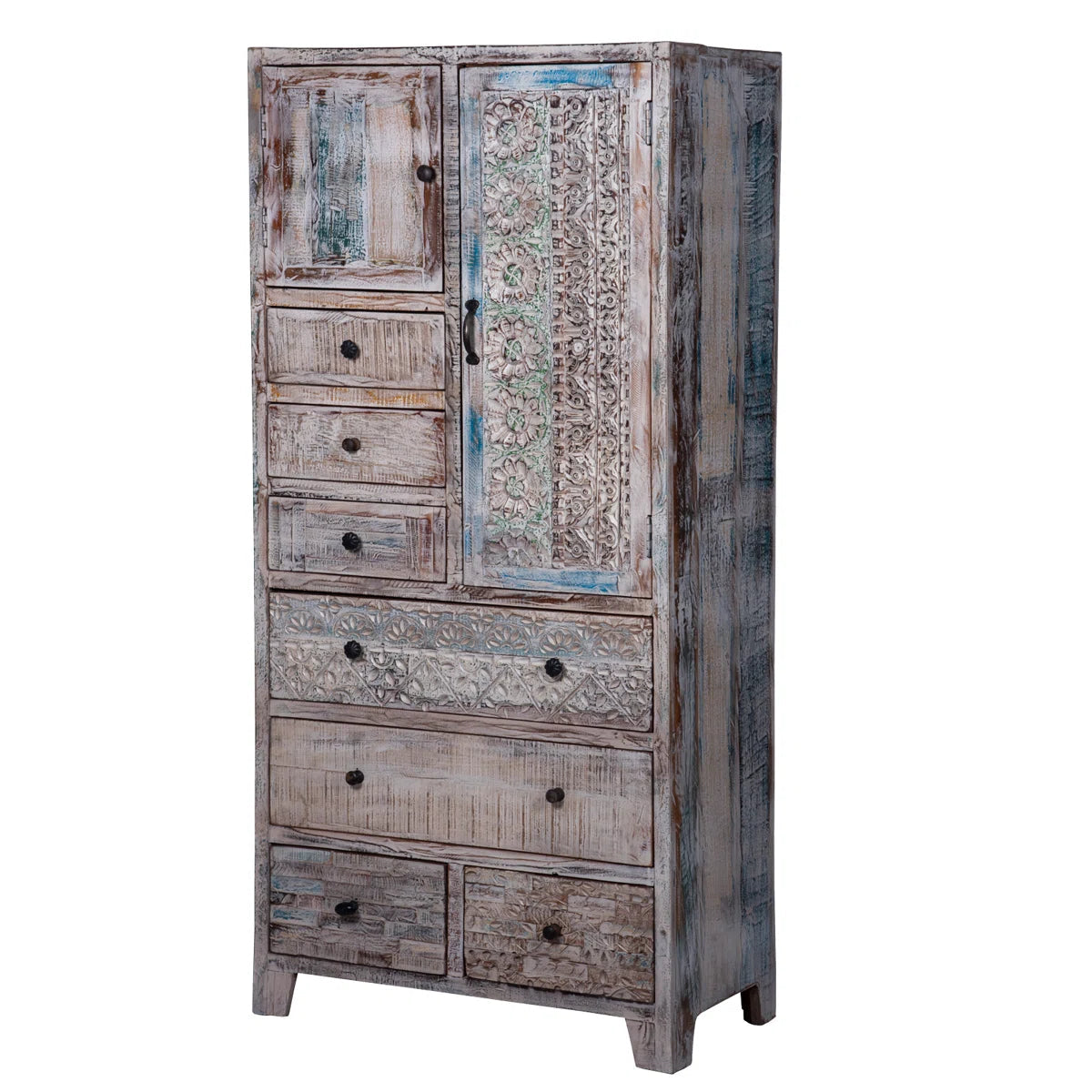 Eilidhi Wooden Armoire Solid Wood Wardrobe Stylish Bedroom Furniture Ouch Cart