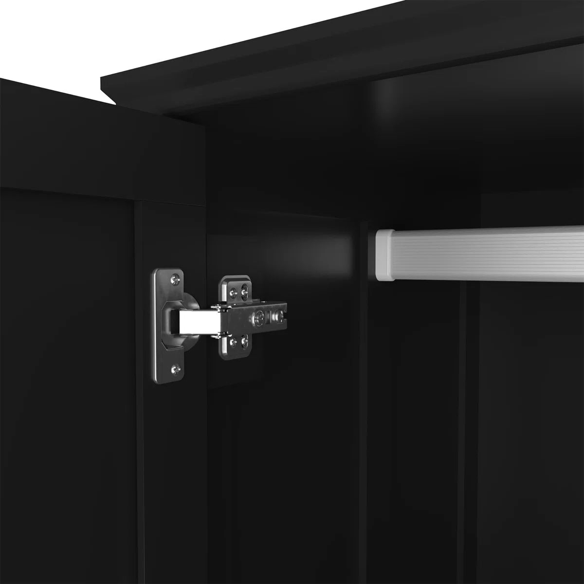 Elegant Wooden Wardrobe Armoire with 2 Drawers – Freestanding Design