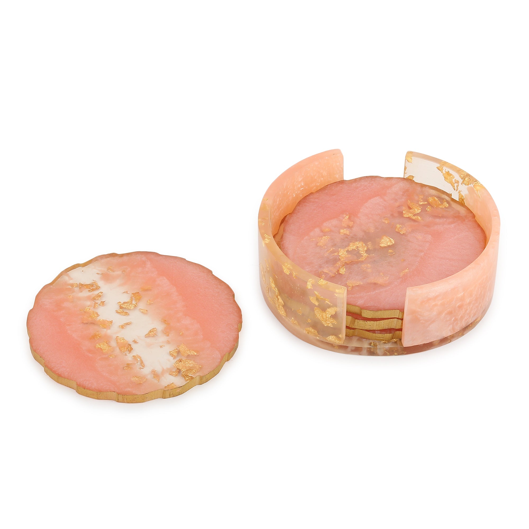 Pink Petal Coaster Set M.M.I. OVERSEAS
