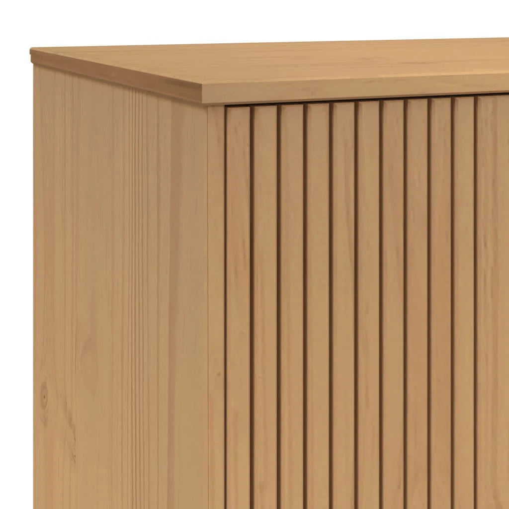 Pine Wood Armoire Spacious Solid Wood Wardrobe with Elegant Finish OUCH CART
