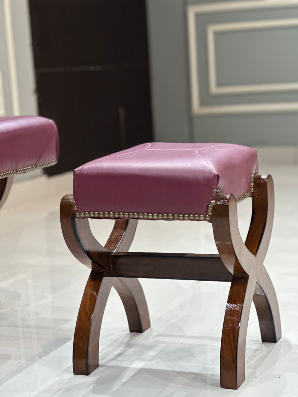 Wide Unique Back Design Armchair With Ottoman OUCH CART