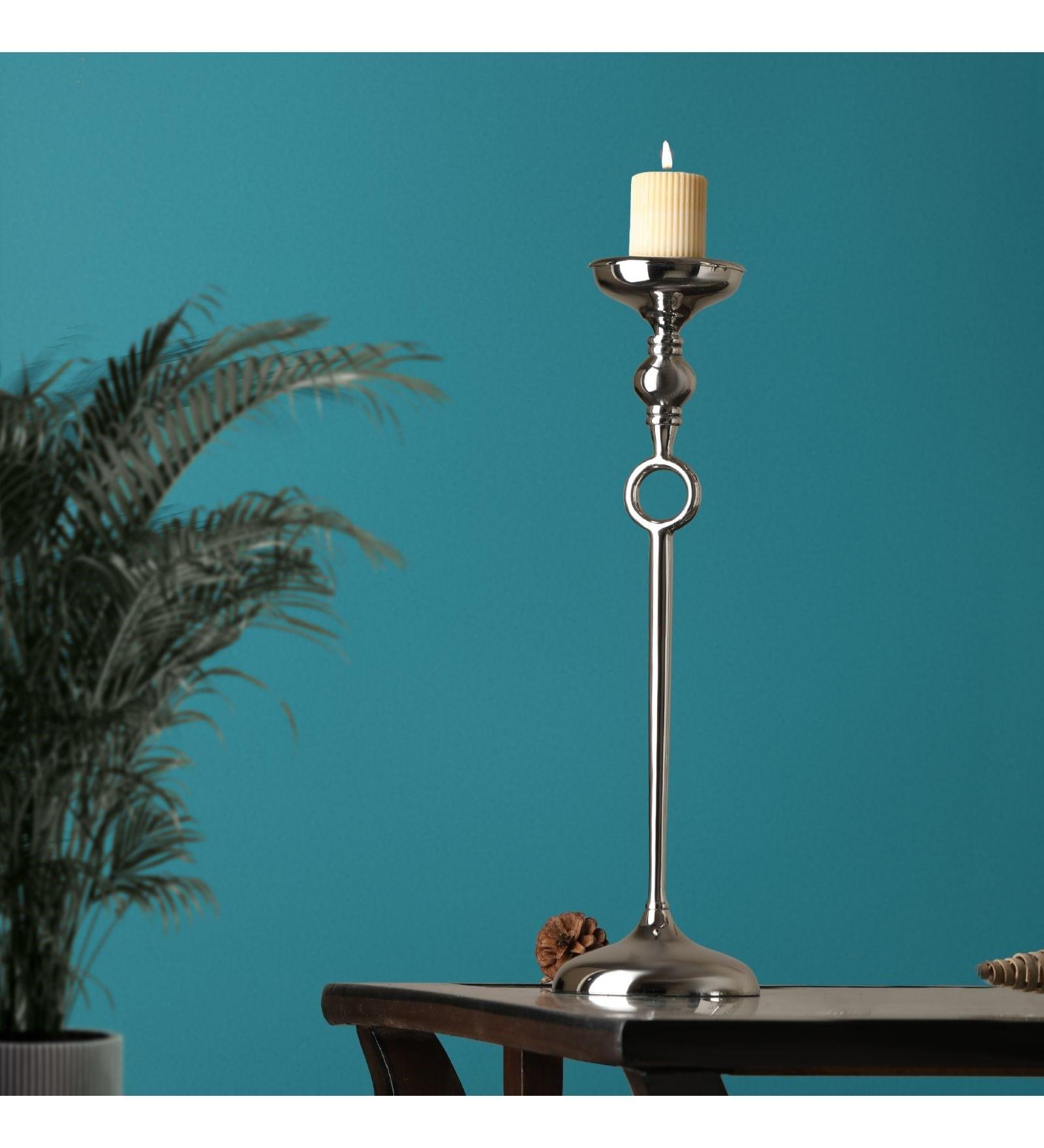 Ajna Silver Large Pillar Holder - Ouch Cart